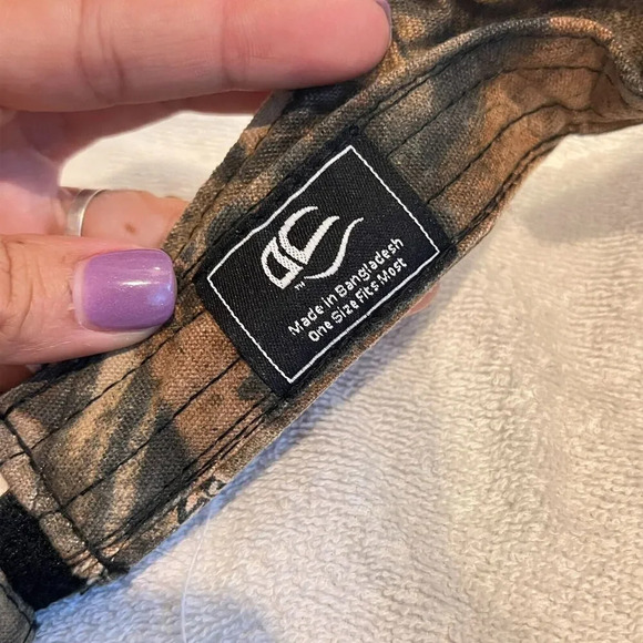 Advantage Men Brown Camouflage Go Fish Visor Hat Embroidered Fishing Outdoor - Picture 5 of 5